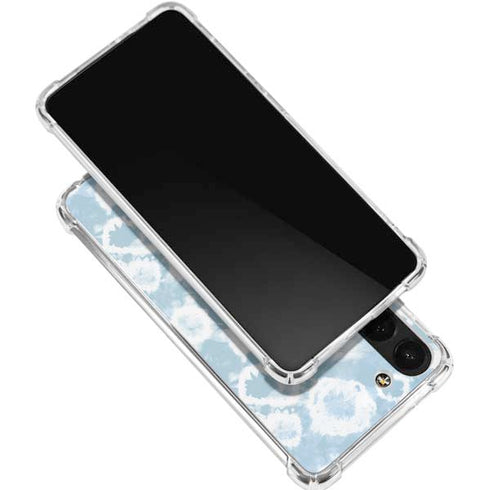 Blue Tie Dye Galaxy S24 FE Clear Case